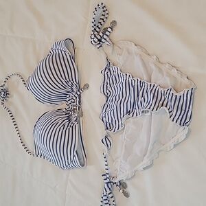 NWOT H&M Cream Bikini 34C Top /12 Bottom